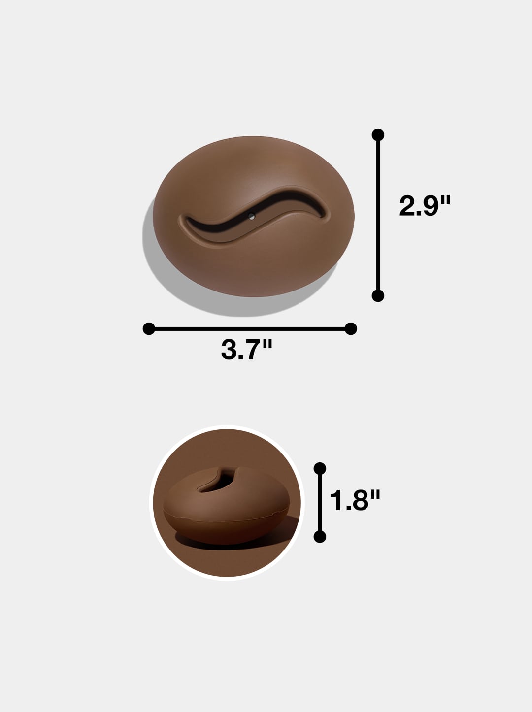 MOCHA Pet Feeder Toy — scale reference