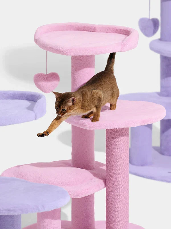 PURR ROSE Cat Climber - Four Platforms — alternative angle