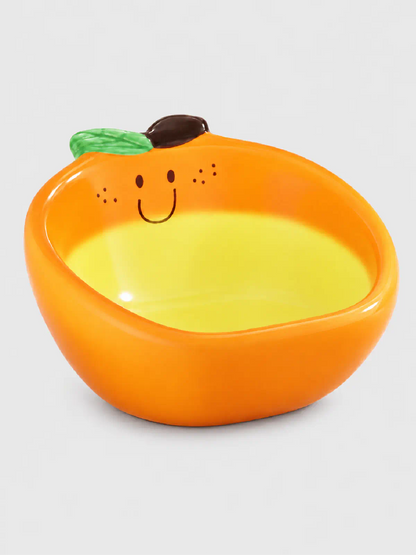Sunny Orange Ceramic Pet Bowl