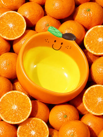 Sunny Orange Ceramic Pet Bowl