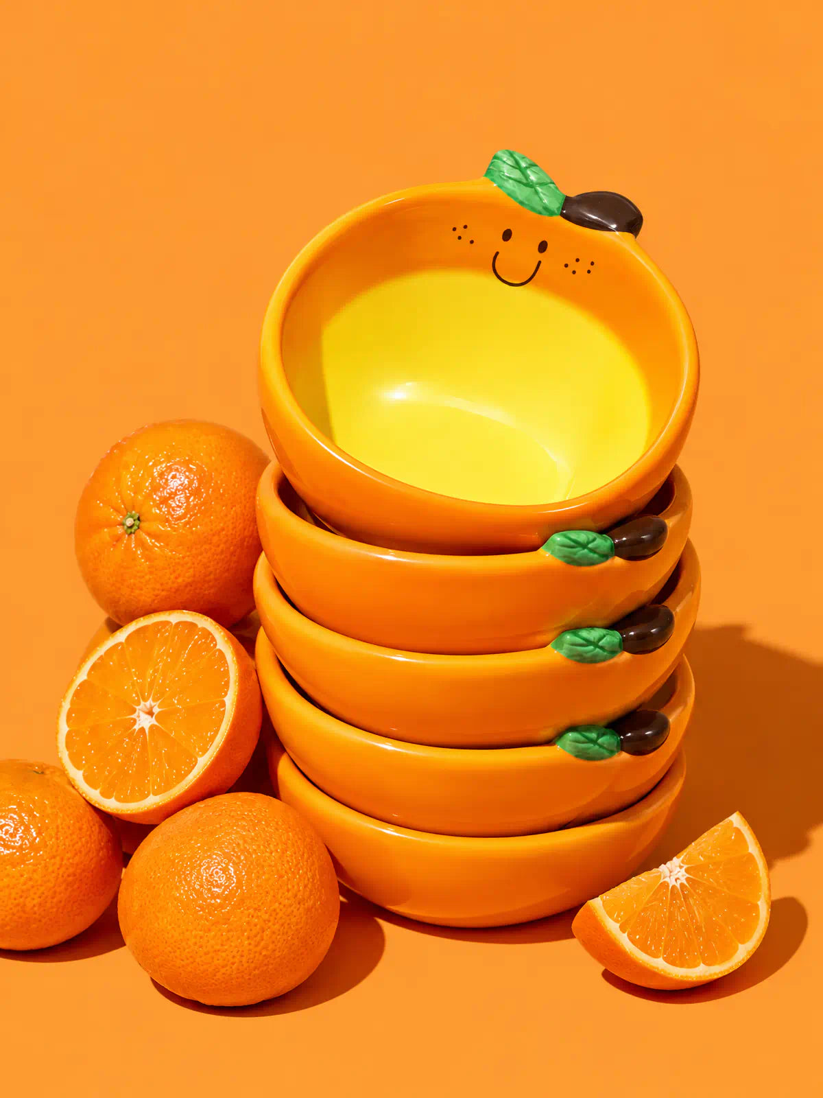 Sunny Orange Ceramic Pet Bowl