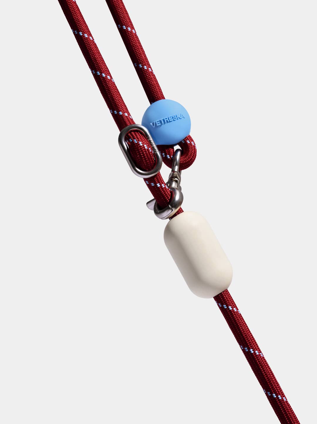 AURA Hands-Free Rope Leash – VELVET — detail shot