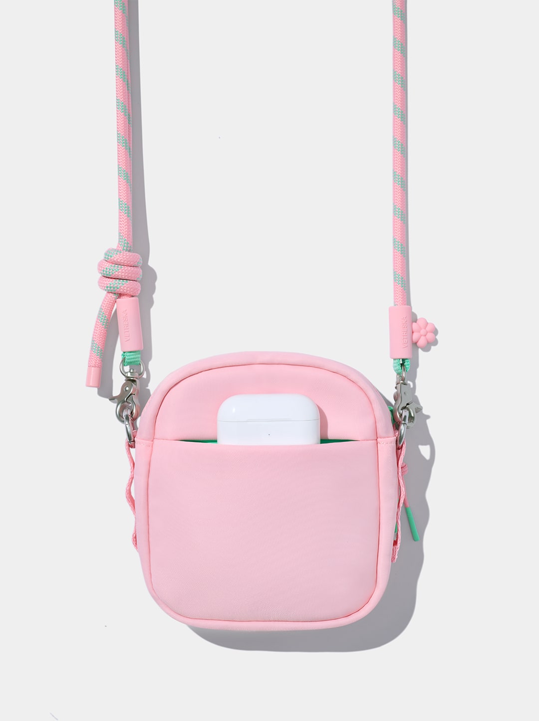 AURA MEADOW Mini Ware — Compact Pink Spearmint — close-up detail