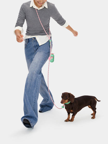 AURA Premium Classic Rope Leash - MEADOW — alternative angle