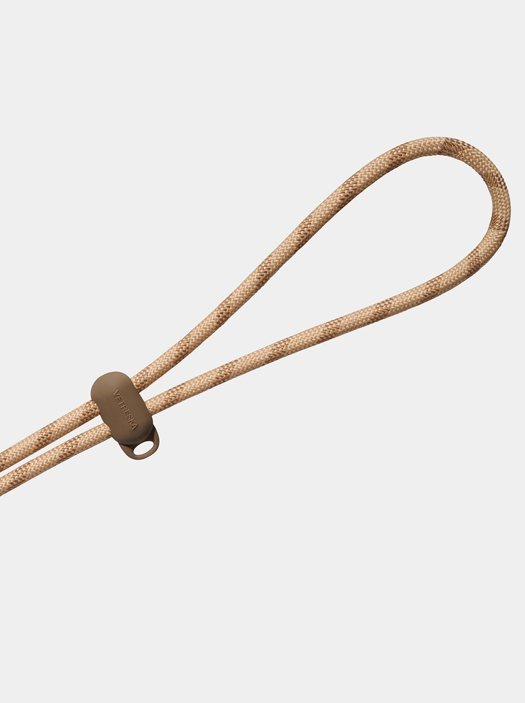 AURA Premium Classic Rope Leash - MOCHA — detail shot