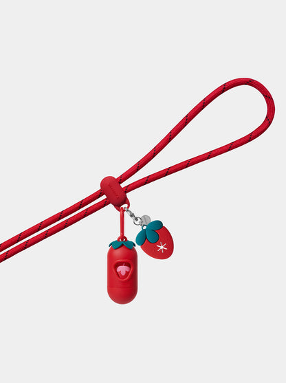AURA Premium Classic Rope Leash Walk Kit - BERRY — detail shot