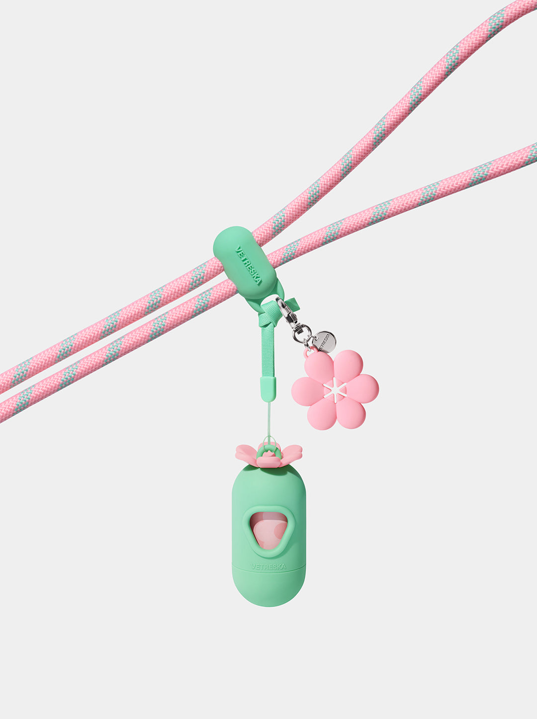 AURA Premium Classic Rope Leash Walk Kit - MEADOW — detail shot
