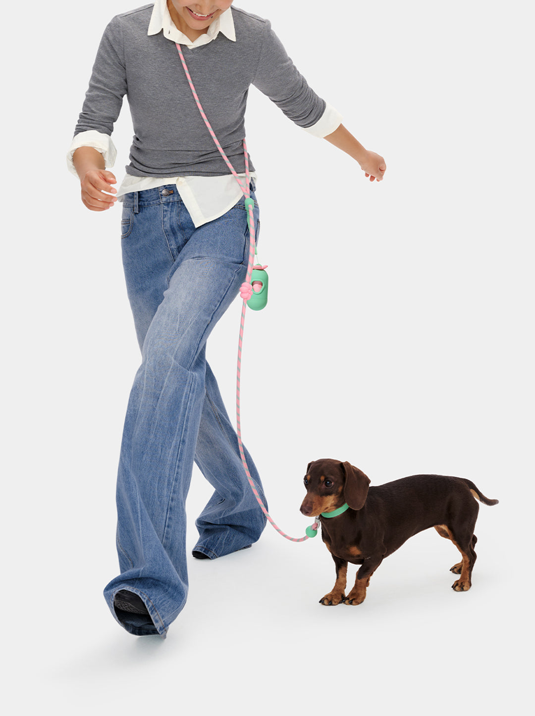 AURA Premium Classic Rope Leash Walk Kit - MEADOW — alternative angle
