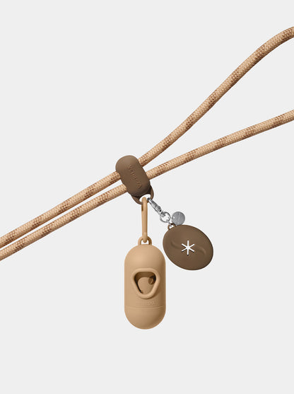 AURA Premium Classic Rope Leash Walk Kit - MOCHA — detail shot