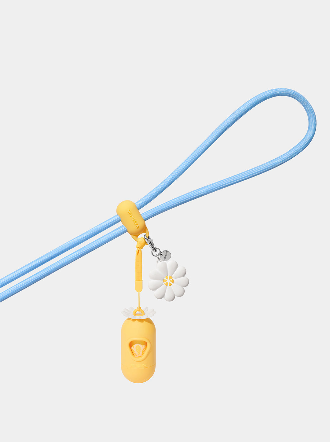 AURA Premium Classic Rope Leash Walk Kit - PETAL — detail shot