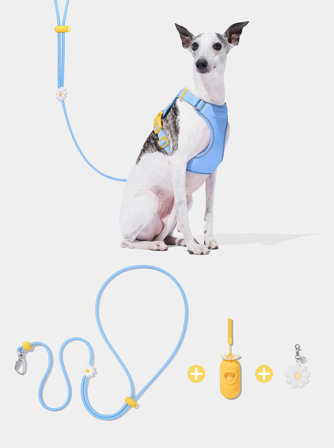 AURA Premium Classic Rope Leash Walk Kit - PETAL — styled in a home setting