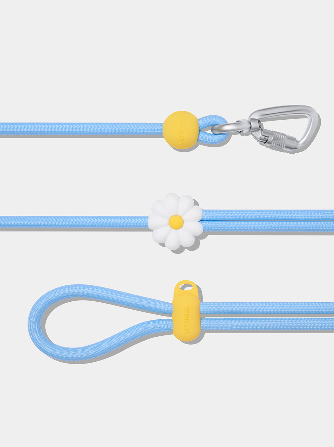 AURA Premium Classic Rope Leash Walk Kit - PETAL — in use
