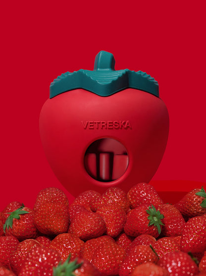 BERRY Pet Treat Dispensing Toy — styled in a home setting