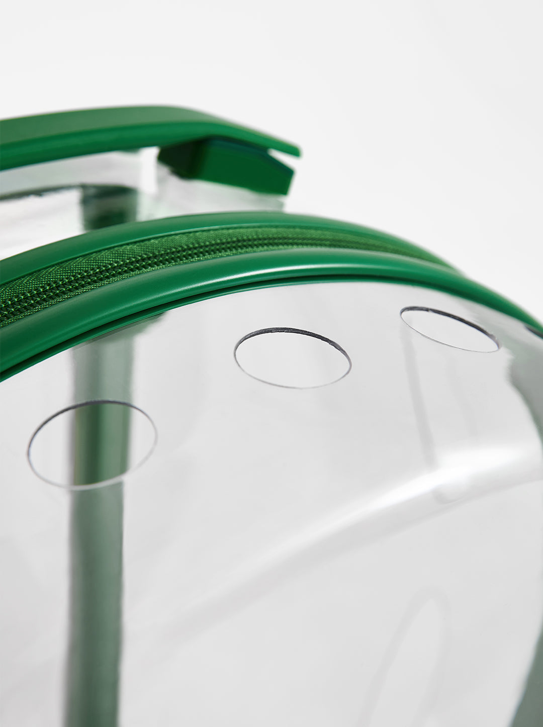 Bubble Pet Carrier — Green — close-up detail
