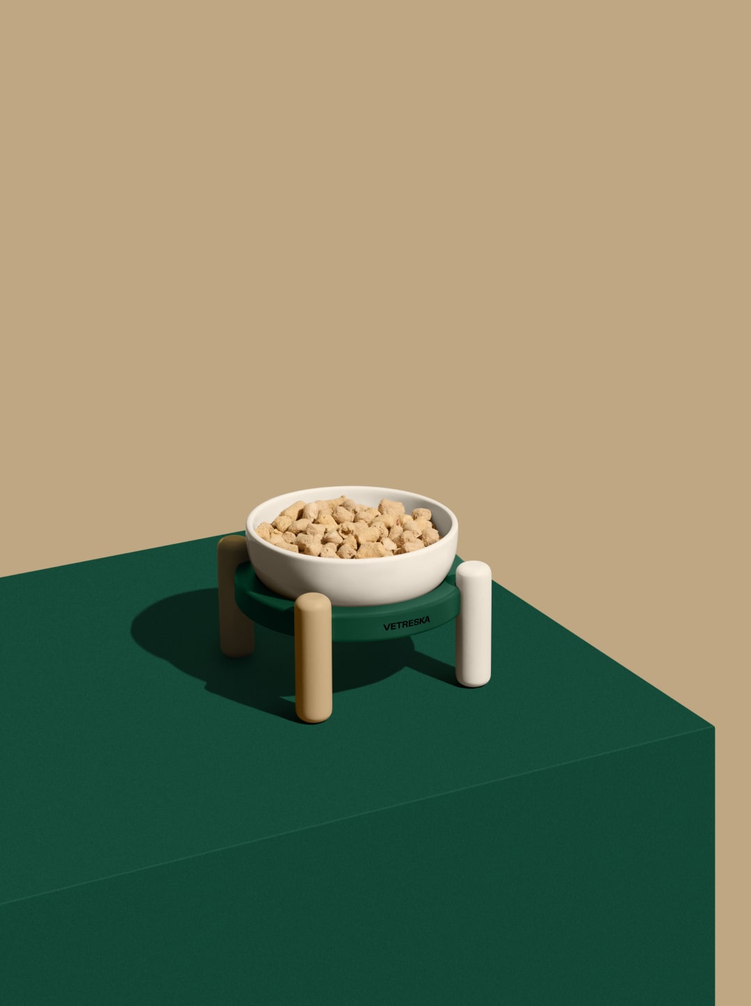 CEDAR Ceramic Pet Bowl & Mat Set (2) — close-up detail