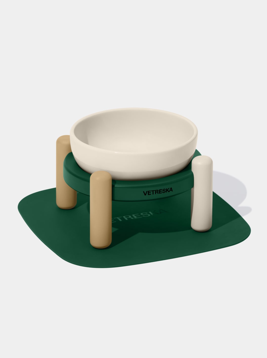 CEDAR Ceramic Pet Bowl & Mat Set (2) — main product photo