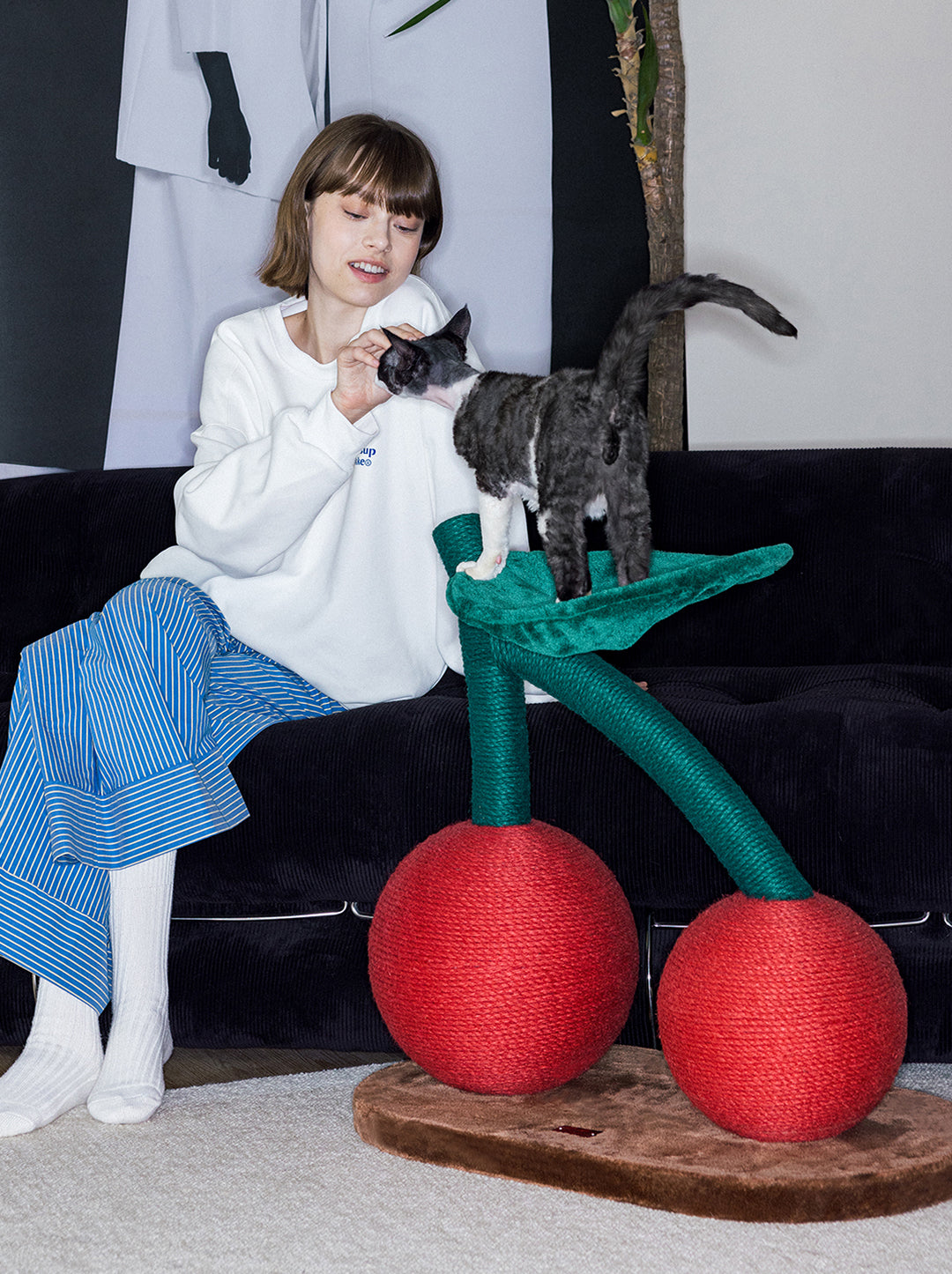 CERISE Cat Tree — styled in a home setting