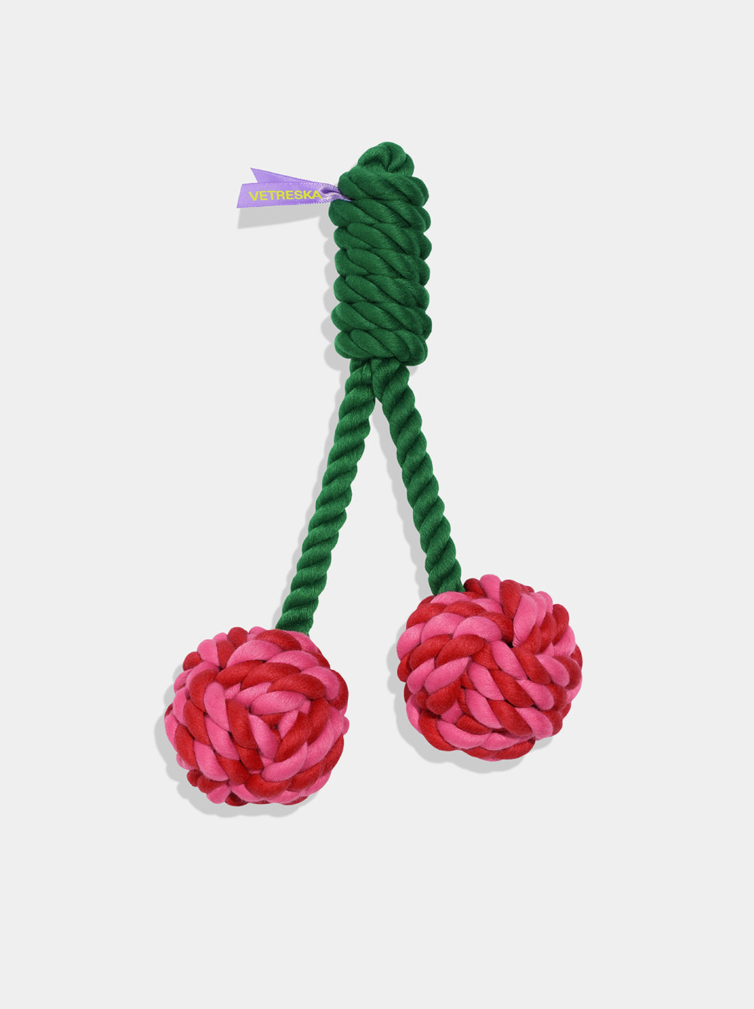 CERISE Knot Rope Toy — styled in a home setting