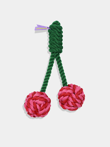 CERISE Knot Rope Toy — styled in a home setting