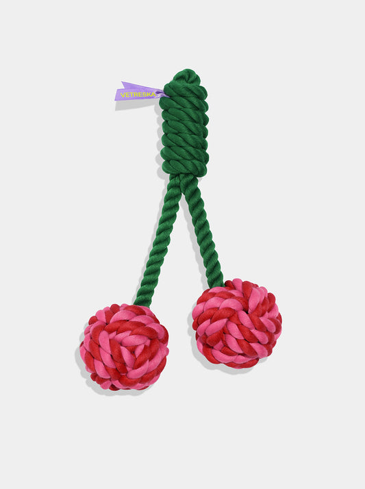 CERISE Knot Rope Toy — styled in a home setting
