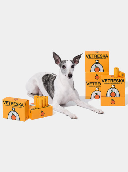 CITRUS Pet Poop Bags — styled in a home setting