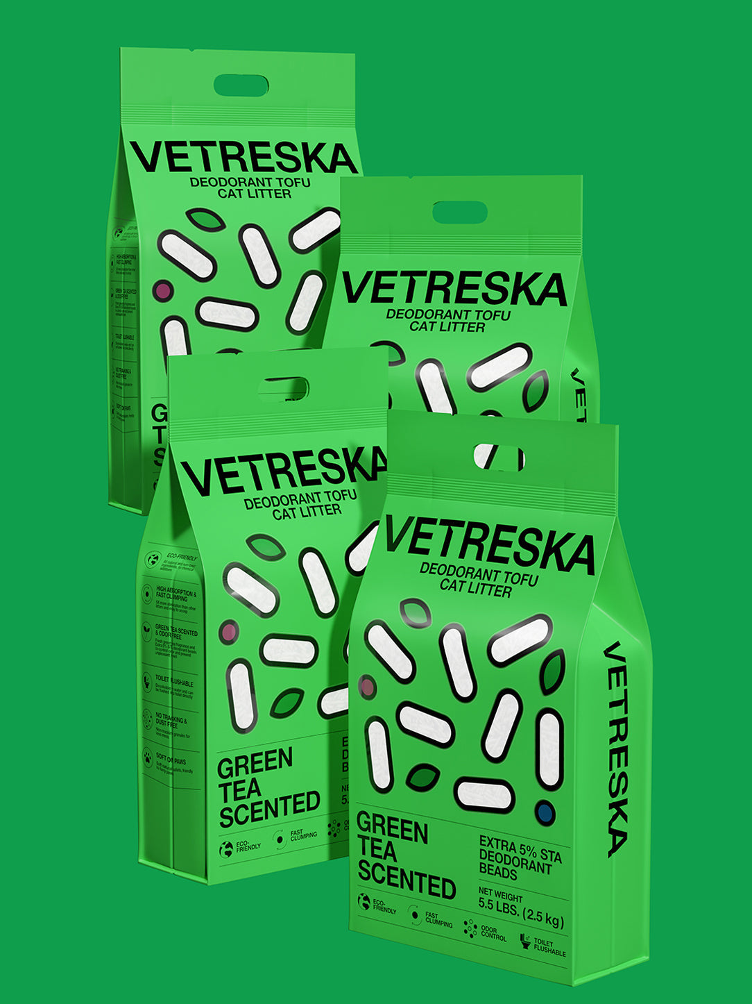 Green Tea Scented Tofu Cat Litter — main product photo