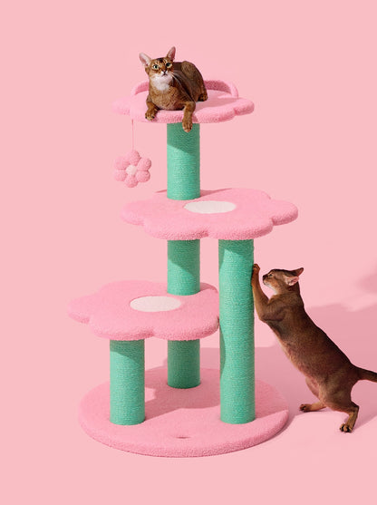 MEADOW Cat Climber - Four Platforms — styled in a home setting