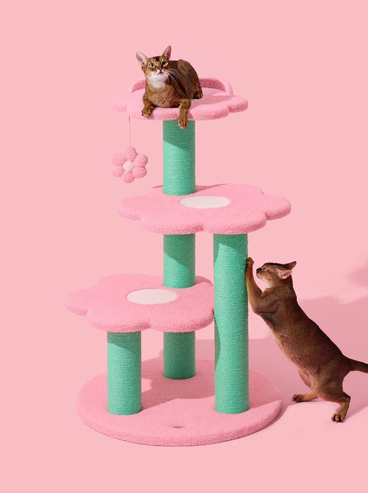 MEADOW Cat Climber - Four Platforms — styled in a home setting