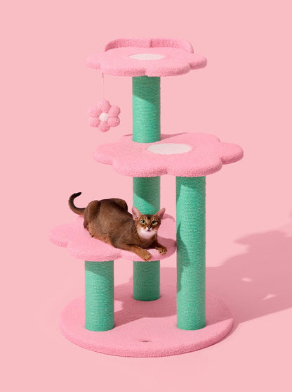MEADOW Cat Climber - Four Platforms — in use