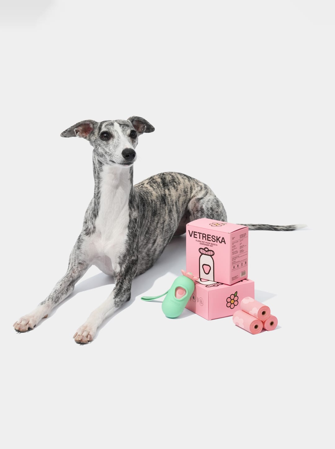 MEADOW Poop Bags & Dispenser Set — styled in a home setting