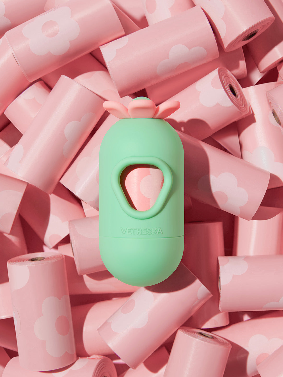 MEADOW Poop Bags & Dispenser Set — in use