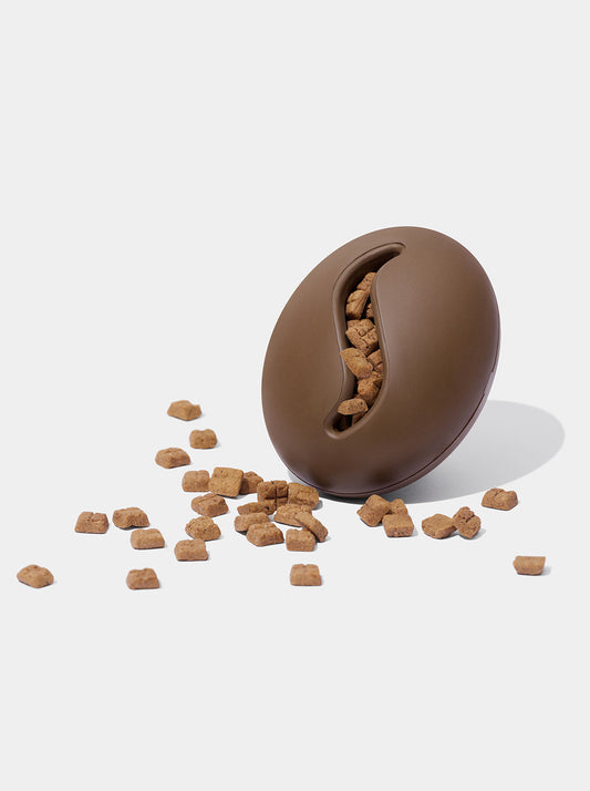 MOCHA Pet Feeder Toy — styled in a home setting