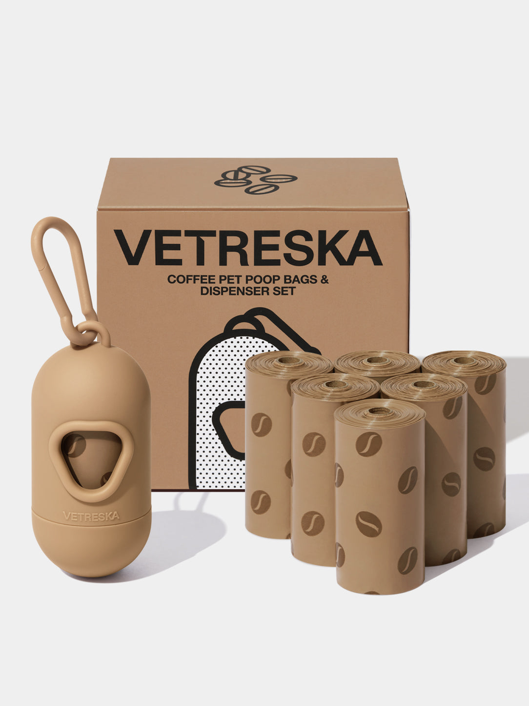 MOCHA Poop Bags & Dispenser Set — main product photo