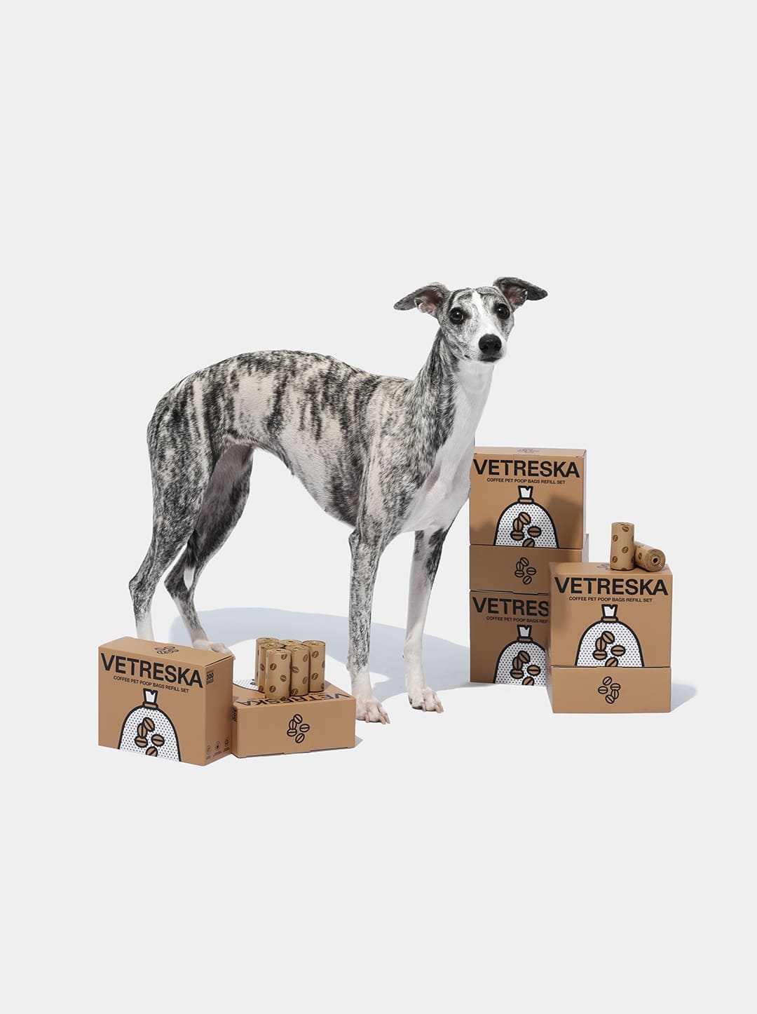 MOCHA Poop Bags — styled in a home setting