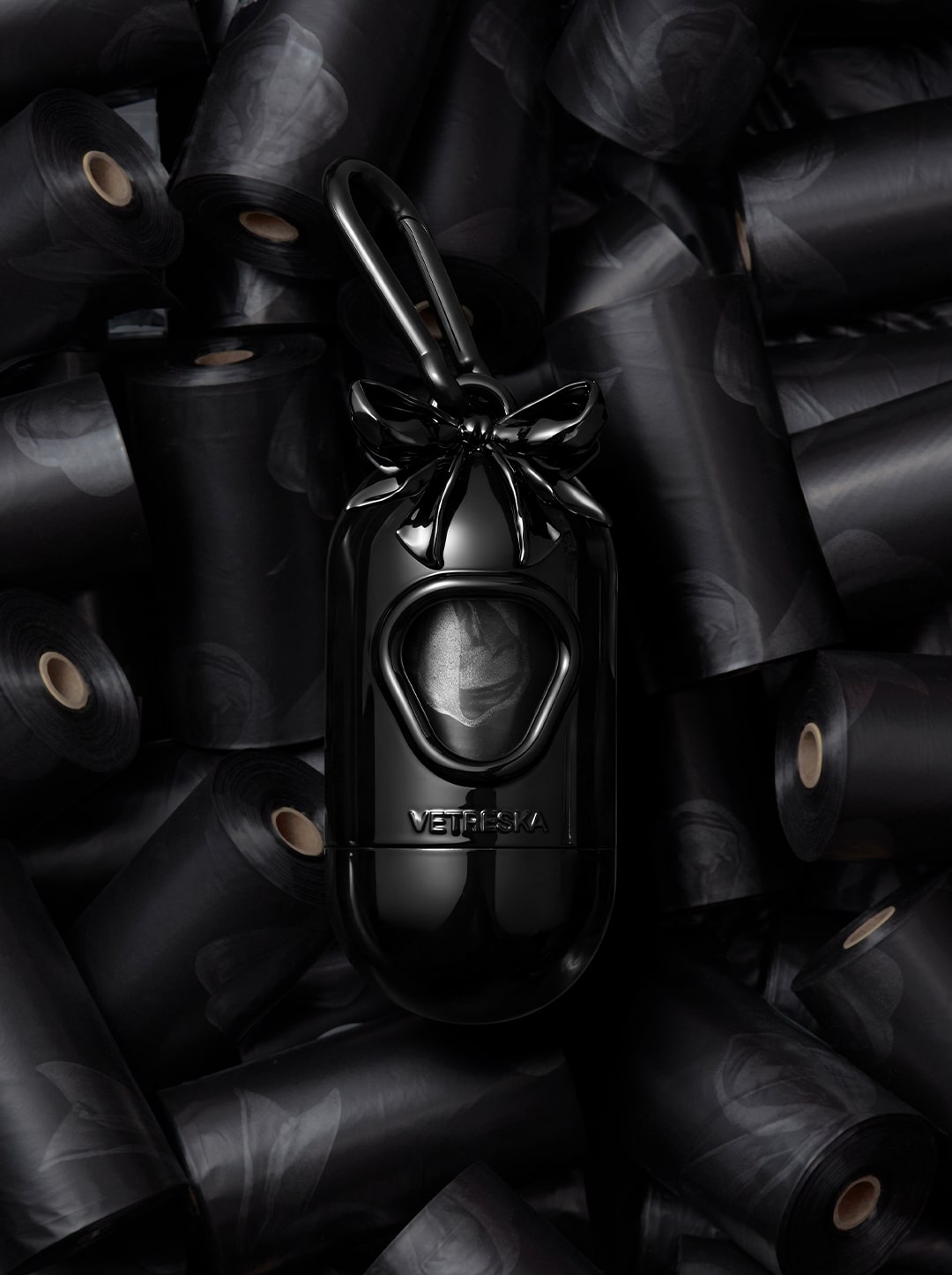 NOIR Pet Poop Bags & Dispenser Set — in use