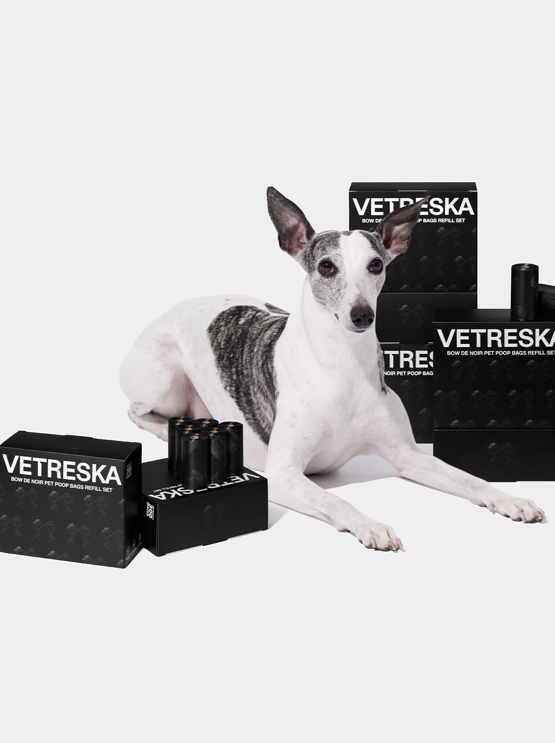 NOIR Pet Poop Bags — styled in a home setting