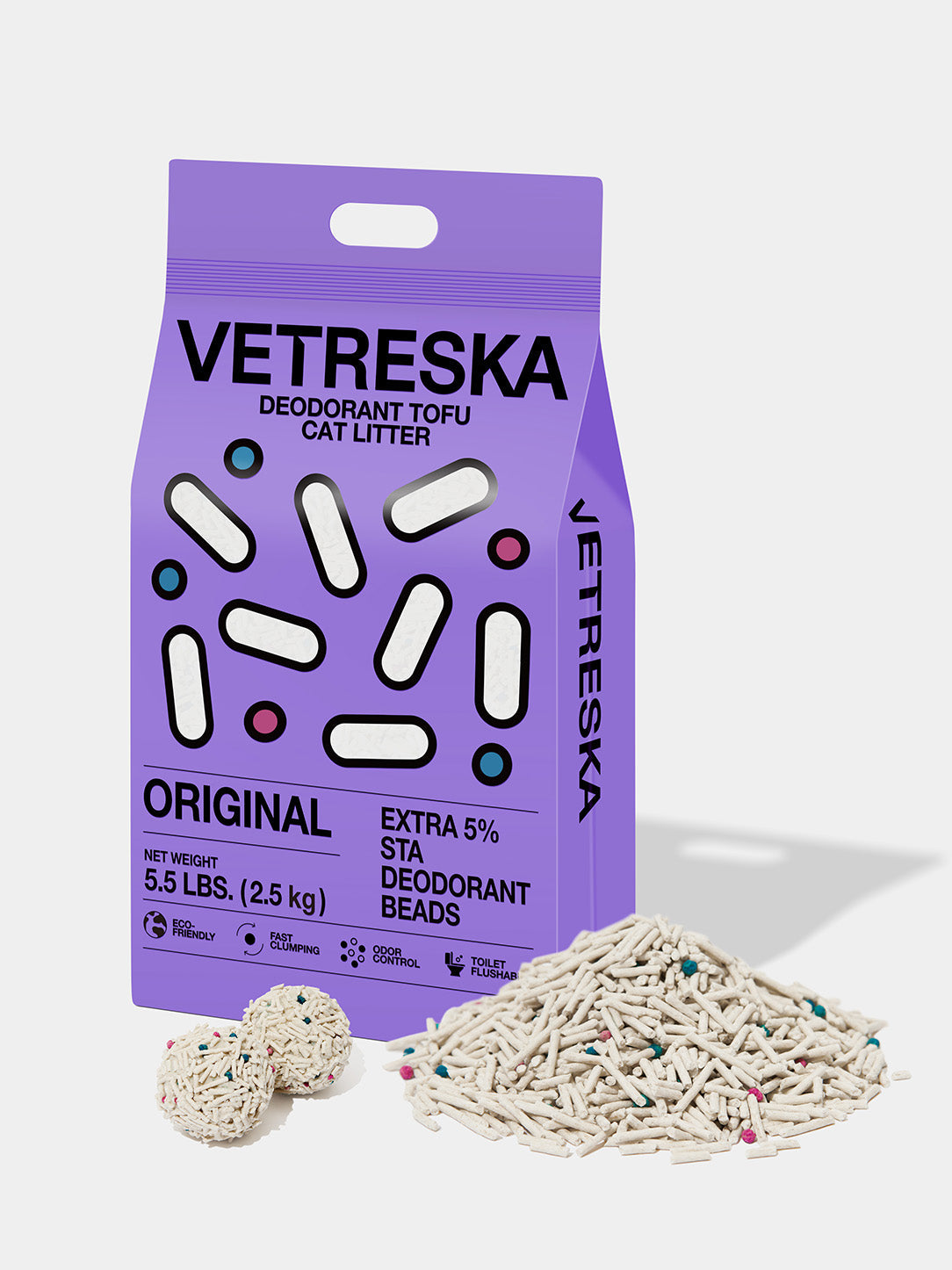 Original Deodorant Tofu Cat Litter — close-up detail