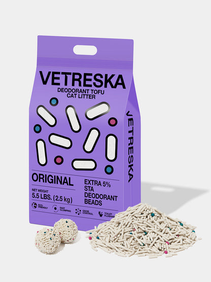 Original Deodorant Tofu Cat Litter — close-up detail