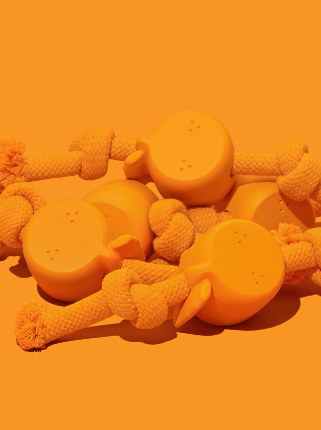 Playful Charm Knot Rope Toy — CITRUS — detail shot