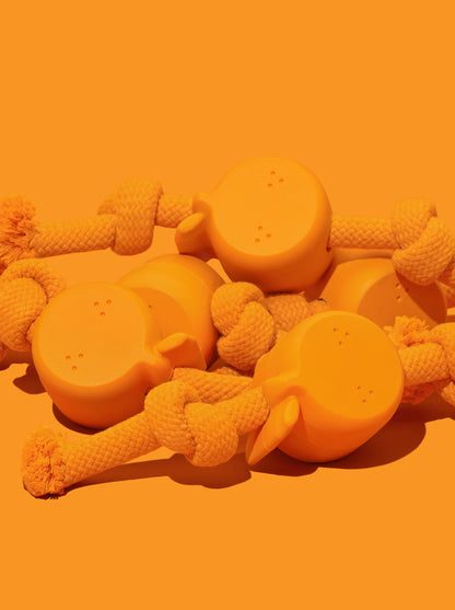 Playful Charm Knot Rope Toy — CITRUS — detail shot