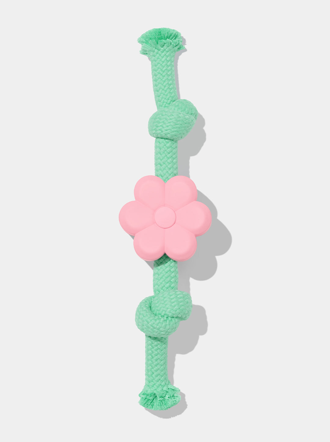Playful Charm Knot Rope Toy — MEADOW — styled in a home setting