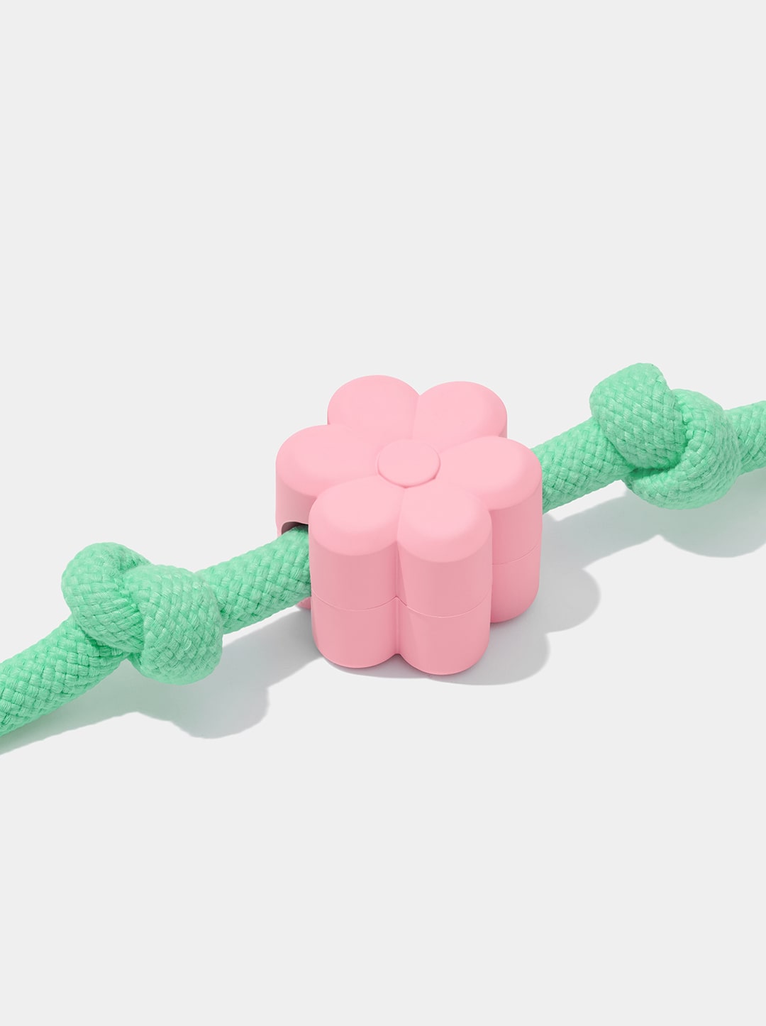 Playful Charm Knot Rope Toy — MEADOW — in use