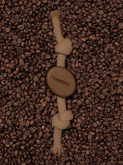 Playful Charm Knot Rope Toy — MOCHA — close-up detail