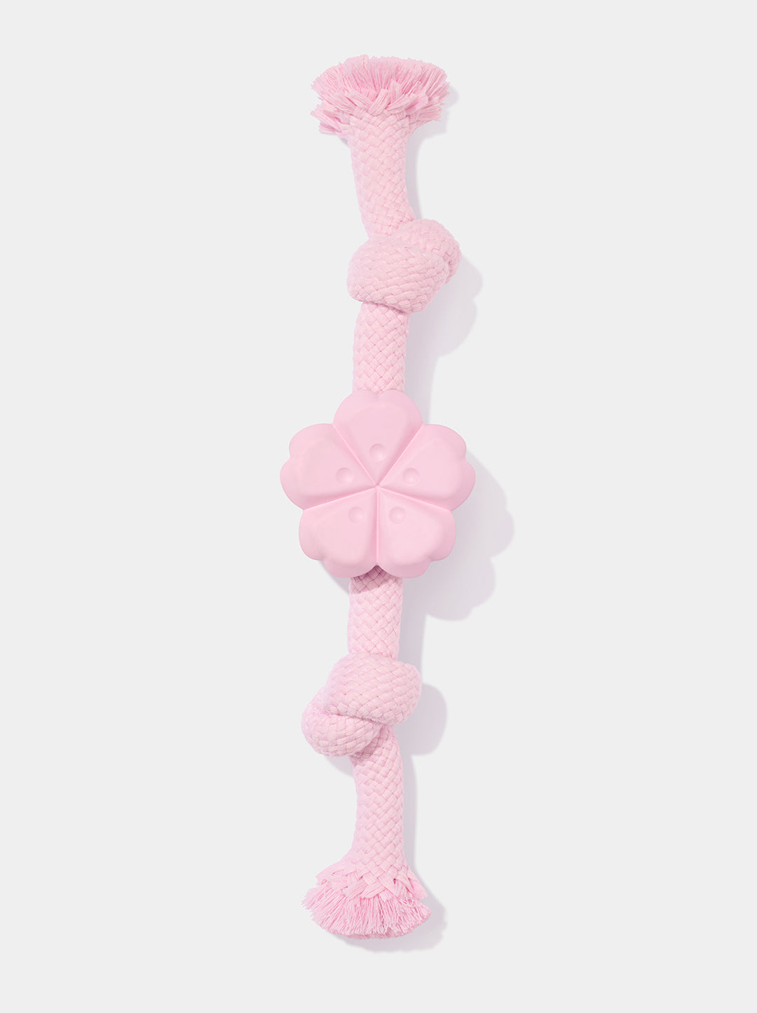 Playful Charm Knot Rope Toy — SAKURA — styled in a home setting