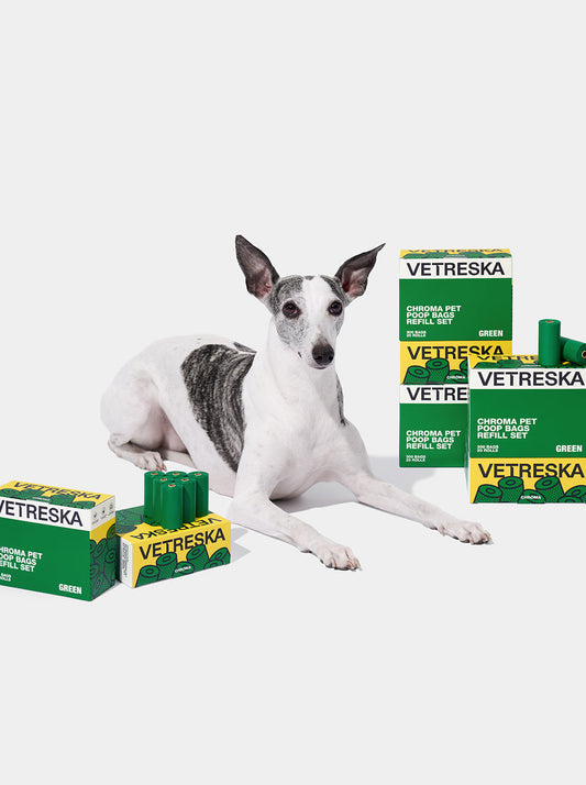 PRISM Pet Poop Bags - Green — styled in a home setting