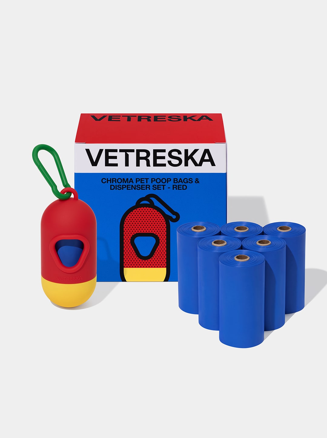 PRISM Poop Bags & Dispenser Set - Red — main product photo