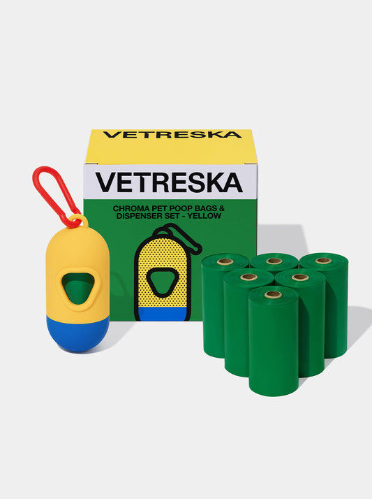 PRISM Poop Bags & Dispenser Set - Yellow — main product photo