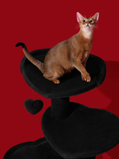 PURR NOIR Cat Climber - Four Platforms — detail shot