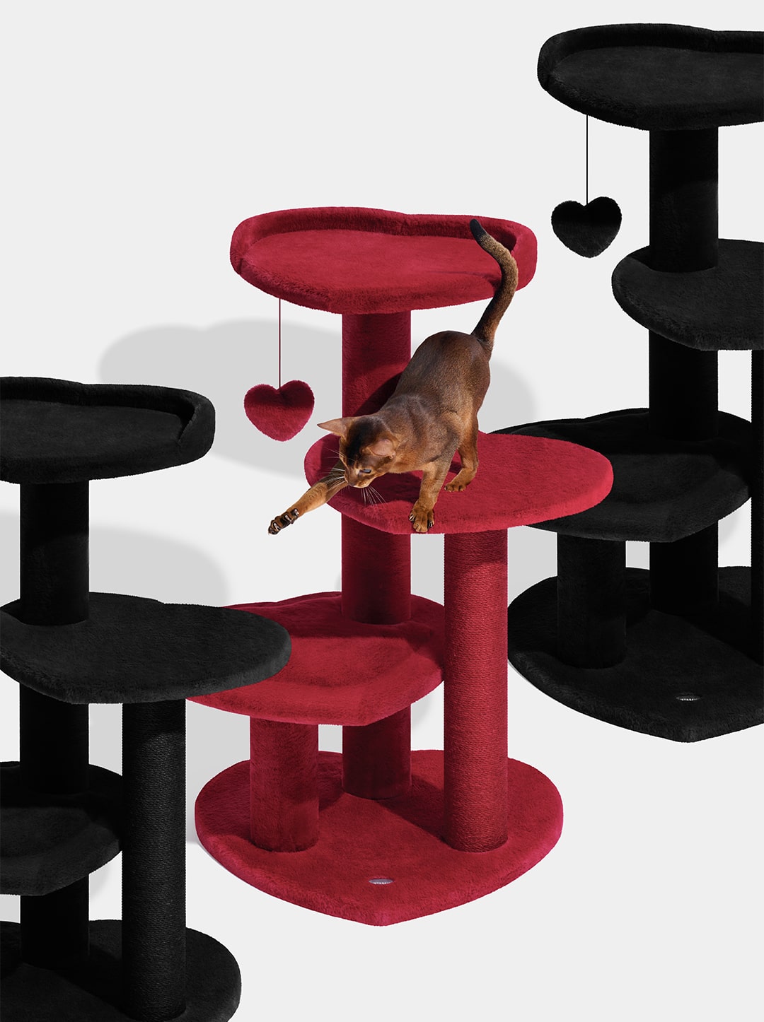 PURR NOIR Cat Climber - Four Platforms — alternative angle