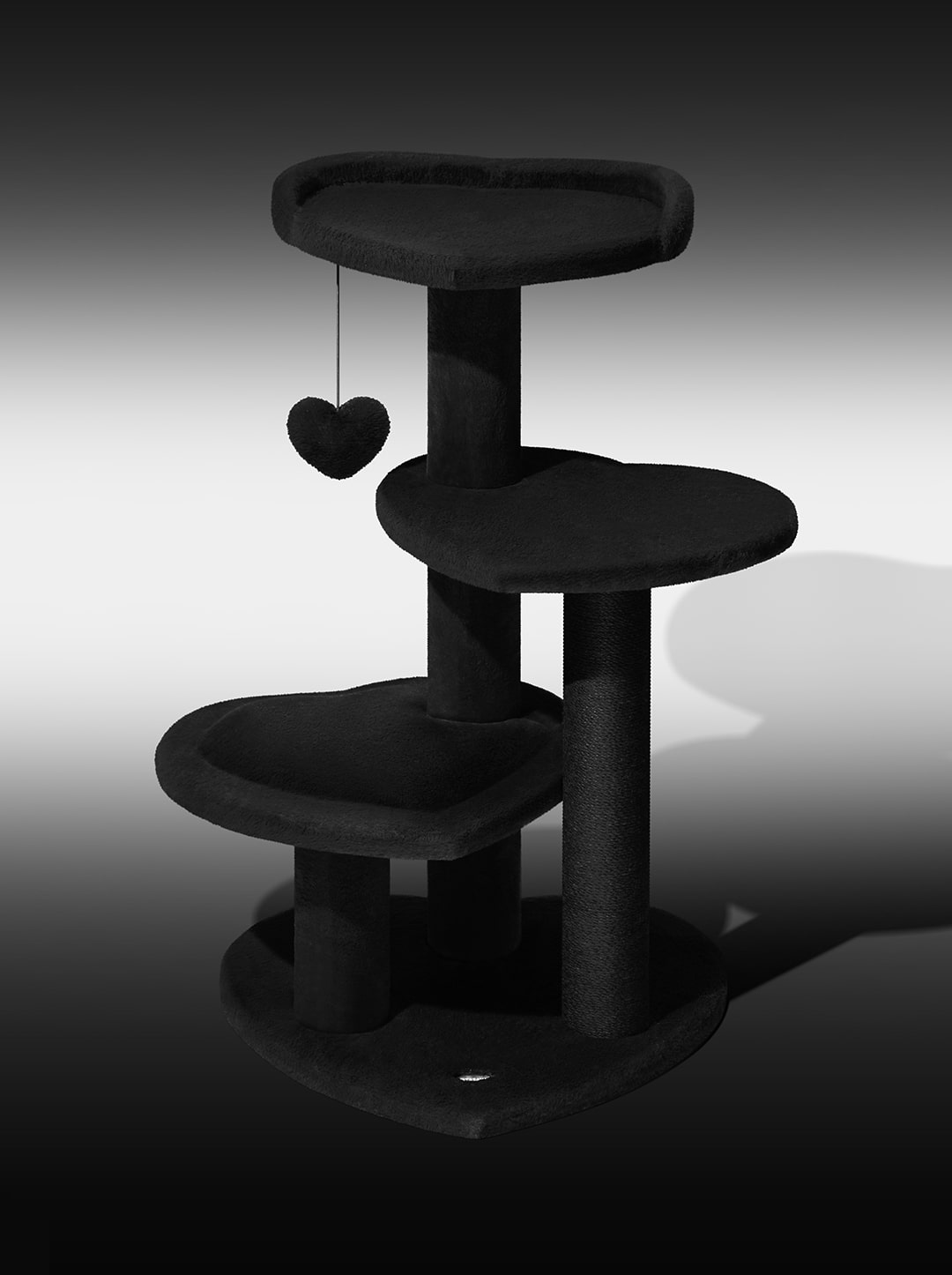 PURR NOIR Cat Climber - Four Platforms — styled in a home setting